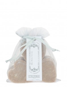 Pochon Organdi Mes Petits Savons Coeur 3x25g